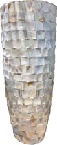 Flowerpot beige pearl structure H90 D36