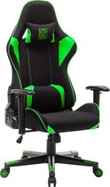 LC-Power Milo Gaming Stoel - Bureaustoel voor Volwassenen - Verstelbare Armleuningen - Gamestoel met Hoofdkussen - Zwart met Groen