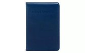 Adresboek gestikt 11x17cm blauw telefoonklapper
