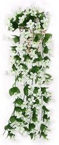 Kunst hangplant - Kunst orchidee - 80 cm - Kunstplant - Net echt - Wit