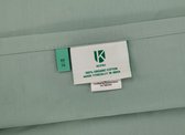 Kepri Hoeslaken - Eenpersoons - Percale Katoen - Soft Green - Duurzaam - 400TC - 90 x 210 cm
