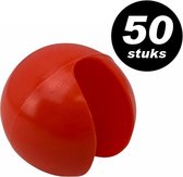 Clownsneus rood kunststof zonder elastiek per stuk verpakt - VOORDEELSET 50 stuks clownsneuzen
