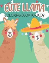 Cute Llama Coloring Book For Kids