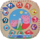 leerklok Peppa Pig junior 25 cm hout 13-delig