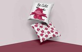 Sierkussen Cute Dragon - Roze draakje - Decoratie babykamer - Babykamer accesoire - 60 x 60 cm