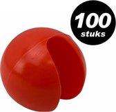 Clownsneus rood kunststof zonder elastiek per stuk verpakt - VOORDEELSET 100 stuks clownsneuzen