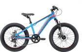 Bikestar 20 inch 7 speed hardtail MTB Sport, blauw / oranje