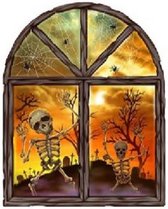 Halloween SKELETTEN – 3D raamstickers RAAMMODEL 23 x 27 cm – 1 stuk.