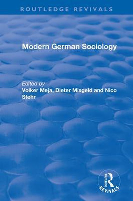 Routledge Revivals - Modern German Sociology - cover