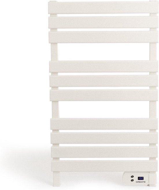 CREATE - Elektrische handdoekhouder 500W - Wit - Zonder benen -Zonder plank - WARM TOWEL