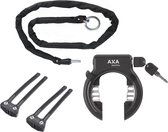Axa Solid Plus Ringslot ART2 Zwart + Insteekketting 100 cm 5,5 mm Zwart + Flex Mount Bevestigingsset