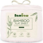 Bamboe Laken | 270cm x 290 | Wit | Bovenlaken 2-Persoons Extra breed | Anti-mijtbeddengoed | Ultrazacht plat laken | Luxe Bamboe Beddengoed | Hypoallergeen lakens | Puur Bamboe Vis