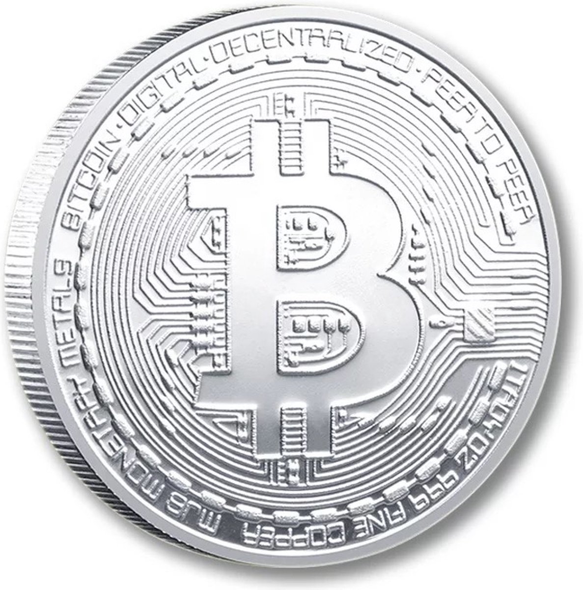 Bitcoin, Magneet, Zilver, Cadeau, Kado, Crypto, Bitcoin