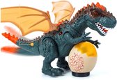 Tyrannosaurus Dino - Dinosaurus Speelgoed - Kan Lopen en Bewegen 32 CM - met Lichtjes en Dinosaurus Geluid