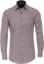 Casa Moda Overhemd gewerkt rood (Maat: 6XL)