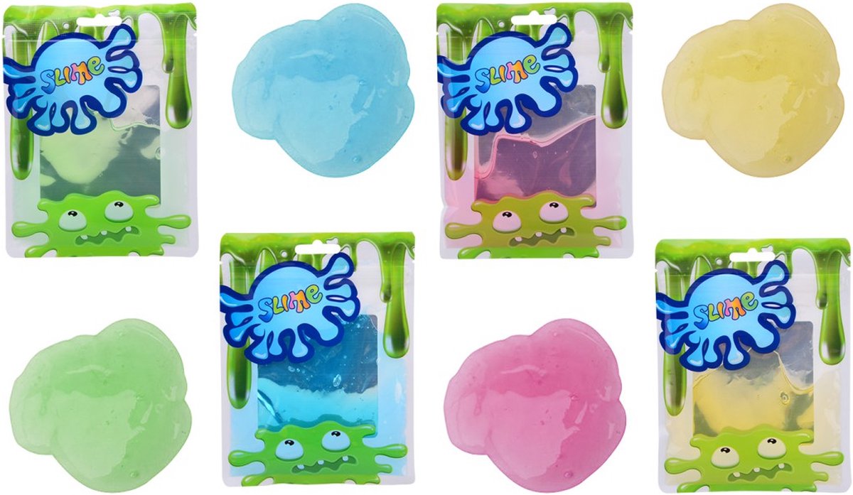 Afbeelding van product Johntoy  4 Zakken Roze Slijm - Slime - slijm maken - Squishy - Groen Slijm pakket - slijm maken voor kinderen - Leuk Als Cadeau