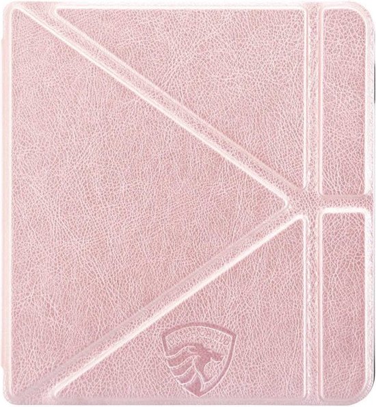 Origami Sleepcover Geschikt voor Kobo Libra 2 Hoes Cover Roze Goud *