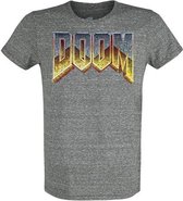 Doom logo - T-shirt Grijs - Maat M