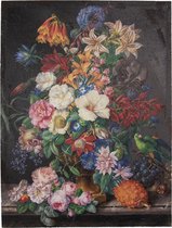 Clayre & Eef Canvasschilderij 55*3*73 cm Meerkleurig Canvas Bloemen Schilderij Wanddecoratie