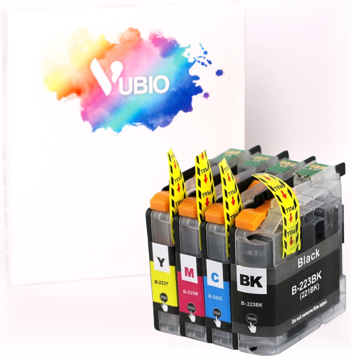 VUBIO LC223XL Cartridges Geschikt Voor Brother Printer - 4 Inktpatronen