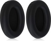 Coussinets d'oreille adaptés pour Sony WH-1000XM3 - 2 pièces - Coussinets de rechange pour casque - Coussinets antibruit - Mousse à mémoire douce - Cuir protéiné - Zwart