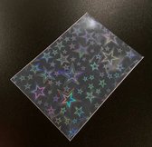 acid & pvc vrije kaart sleeves | card sleeves | holographic sterren | 50 stuks | 56mm x 87mm