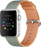 Mobigear Strap Nylon Bandje Geschikt voor Apple Watch Series 1 (38mm) - Groen