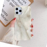 Apple iPhone 12 Hoesje - Mobigear - Marble Serie - TPU Backcover - Wit - Hoesje Geschikt Voor Apple iPhone 12