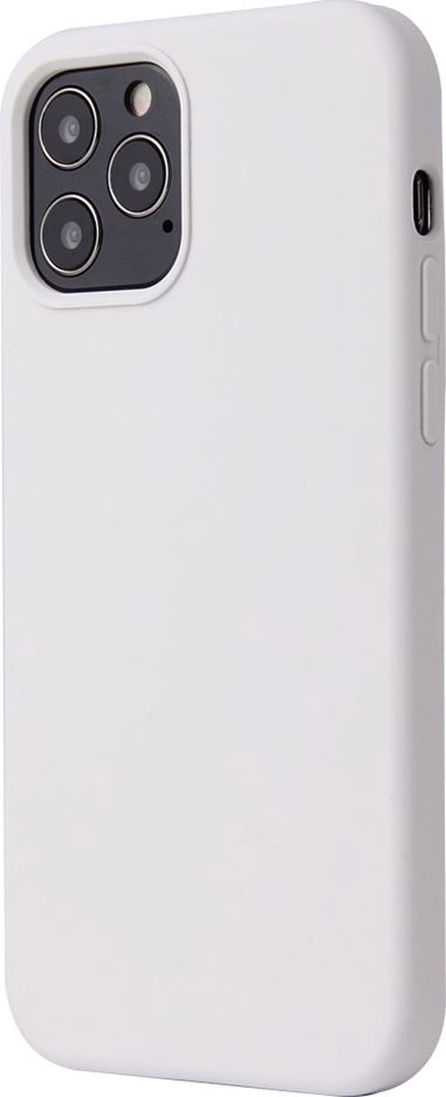 Mobigear Hoesje geschikt voor Apple iPhone 12 Siliconen Telefoonhoesje | Mobigear Rubber Touch Backcover | iPhone 12 Case | Back Cover - Wit