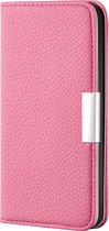 Apple iPhone 12 Hoesje - Mobigear - Wallet Serie - Kunstlederen Bookcase - Roze - Hoesje Geschikt Voor Apple iPhone 12