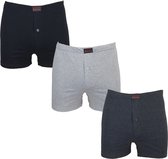 Basic 3-Pack wijde Heren boxershorts Grijs maat 5XL (11)