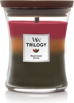 WoodWick Trilogy Hourglass Medium Geurkaars - Hearthside