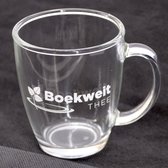 Boekweitthee - 6 stuks Theeglazen - Theeglazen bolvormig 400 ml - 40 cl - Thee drinken - Glazen voor thee - Theemok met oor - Theebekers - Theeservies - Groot formaat theeglas