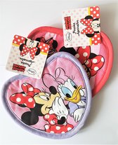 Pannenlappen Disney 2 stuks / rood hartje en paars hartje met Minnie en Katrien