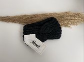 Winter Hoofdband - Dames Haarband - Oorwarmers - Zwart - Een Maat