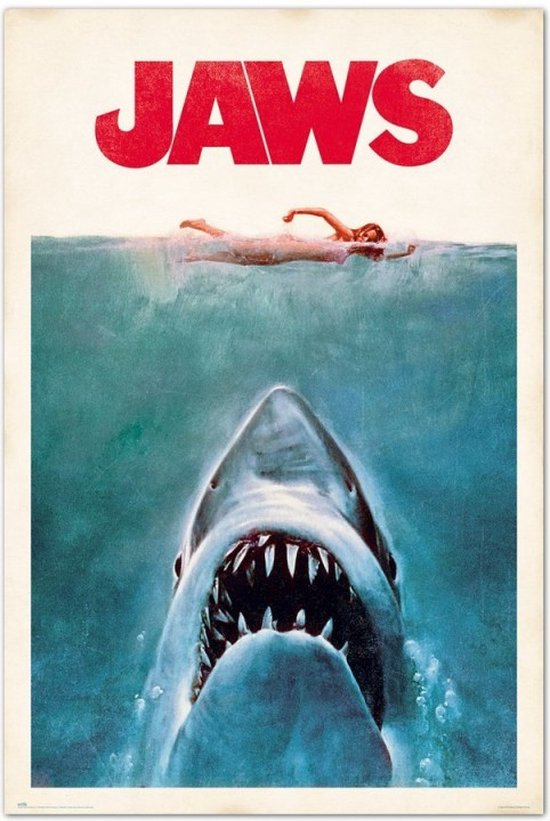 Affiche du film Jaws Sharks Steven Spielberg 61x91.5cm.