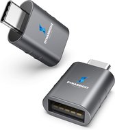 DynaBright 2x USB-C naar USB-A Adapter - USB-C to USB-A - 5Gbps Snelheid - Thunderbolt 3 - USB 3.0 - Type C Naar USB-A - Space Grey
