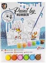 Schilderen op nummer - kleuren op nummer - knustelset - Paint by nummer - kinderen - dieren