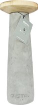 Gusta Kandelaar - 12x30cm - Cement/Hout