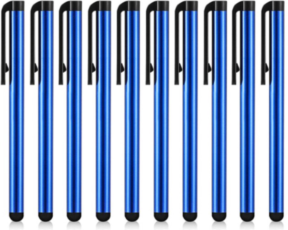 AFECTO® set van 10 stuks stylus pen | blauw | voor Tablet, Smartphone en pc