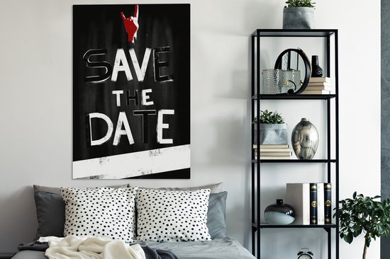 Affiche Vintage avec un texte noir et blanc Toile 90x140 cm - Tirage photo sur toile (Décoration murale salon / chambre) - Tirage photo sur Poster (décoration murale salon / chambre)