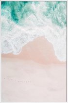 JUNIQE - Poster met kunststof lijst Ocean Mint -13x18 /Roze & Turkoois