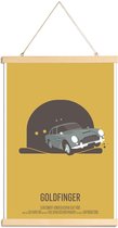 JUNIQE - Posterhanger Goldfinger -40x60 /Geel & Grijs