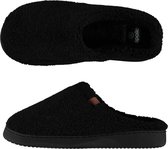 Apollo - Pantoffel Heren Teddy-Wol Zwart 43/44