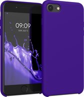 kwmobile telefoonhoesje voor Apple iPhone SE (2022) / SE (2020) / 8 / 7 - Hoesje met siliconen coating - Smartphone case in paars