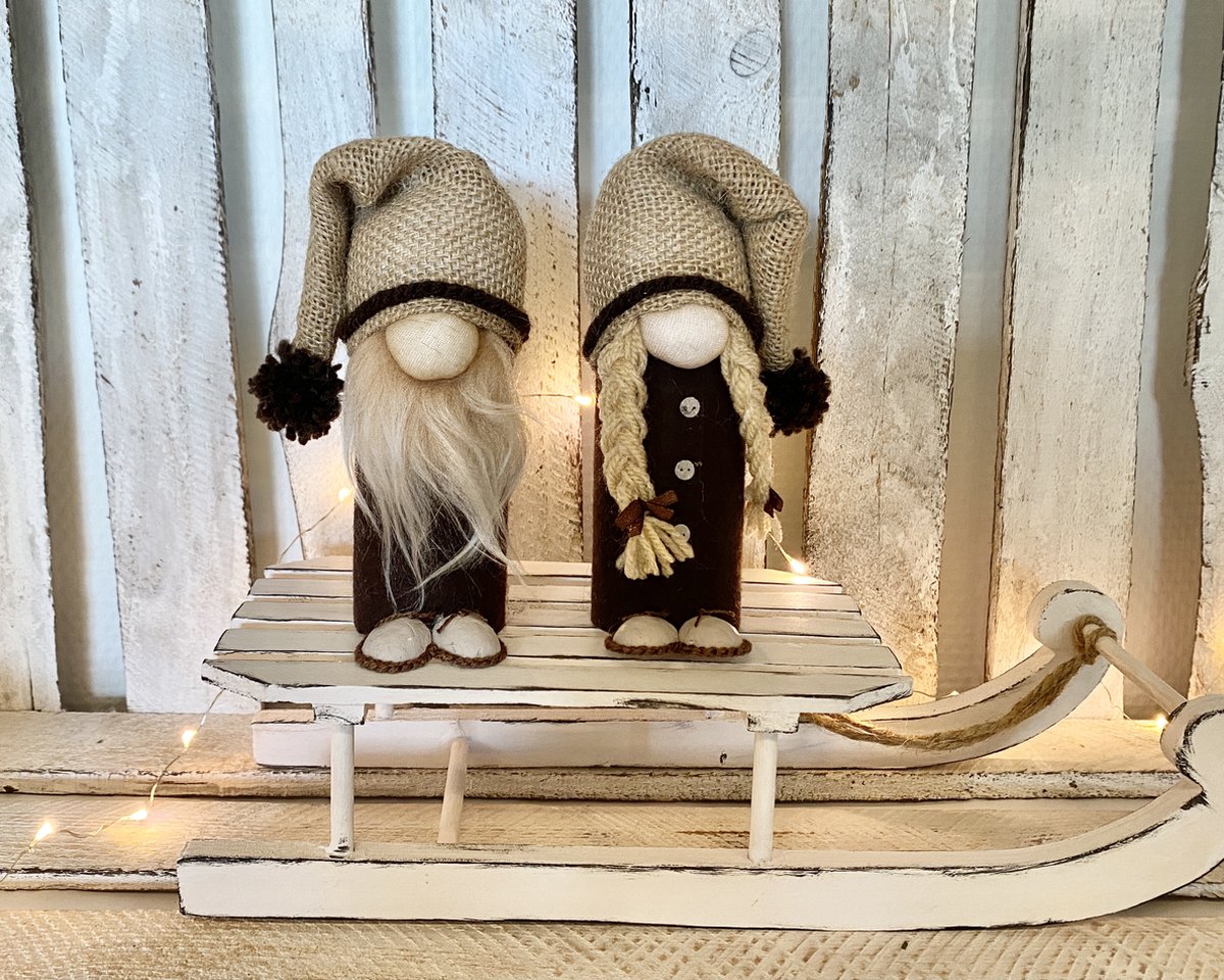 Gehydy Kerstkabouters pluche decoraties cadeau handgemaakte Scandinavische tomte gevulde kerstman met tak en tas kerstdecoratie voor thuis keuken boerderij gelaagde lade - blauw