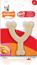 Nylabone Extreme kauwbot vorkbeen - Voor de Krachtigste Kauwers - Bizon of Kipsmaak - S/M/L - Smaak: Kip, Maat: Small