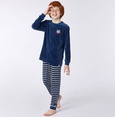 Woody pyjama jongens - wasbeer - blauw - 212-2-QPI-V/874 - maat M