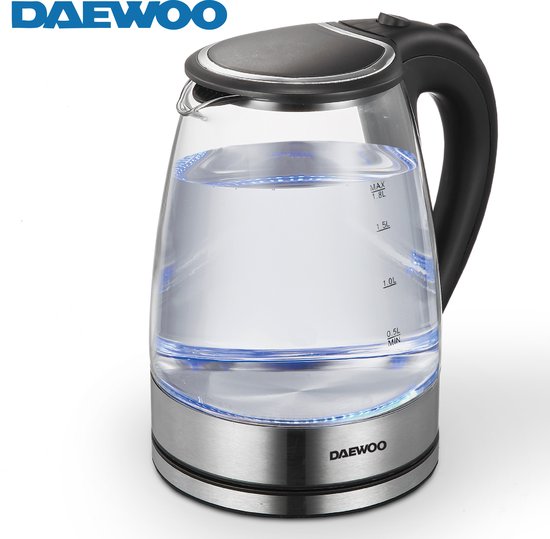 Daewoo DSWK30AT Glazen Waterkoker - 1,8 Liter - 1500 Watt - LED-verlichting  | bol.com