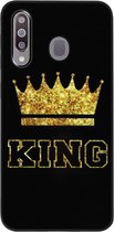 ADEL Siliconen Back Cover Softcase Hoesje Geschikt voor Samsung Galaxy M30 - King Koning